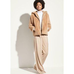 Vince | Jackets u0026 Coats | Vince Faux Fur Teddy Bear Full Zip Plush Tan  Hooded Jackethoodiecoat Size S | Poshmark